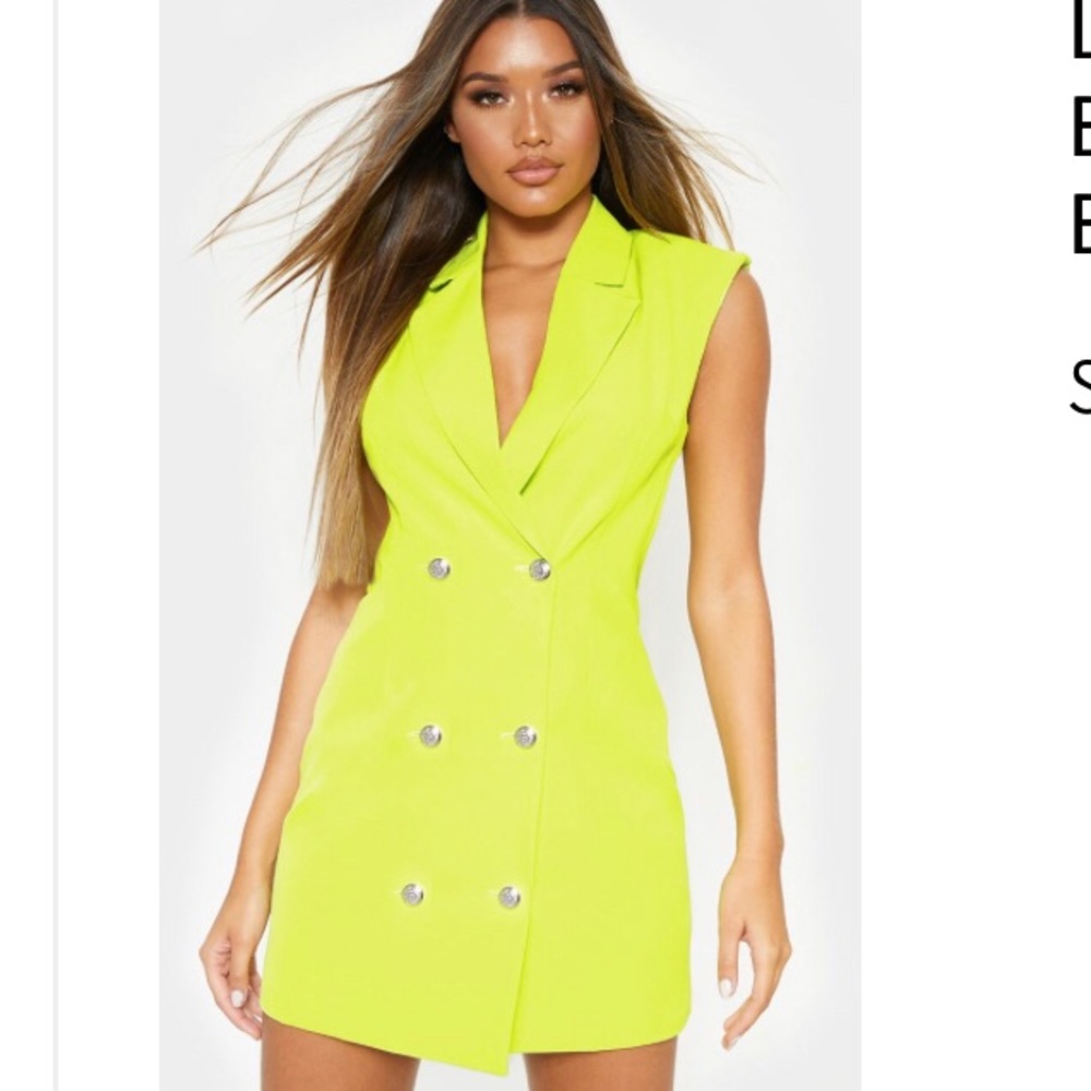Brand new lime sleeveless body con dress